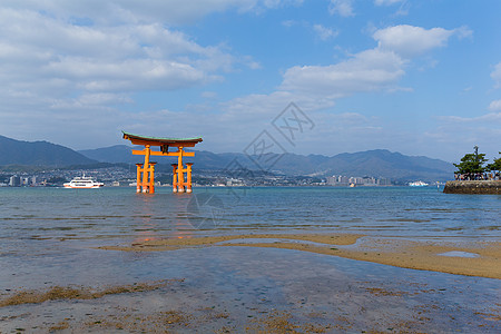 贵船神社日本的国岛神社 假期 古老的 地标 严岛 亚洲 宫岛背景