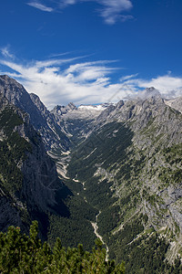 巴伐利亚阿尔卑斯山脉的三公山 美丽的 地标 蓝色的图片