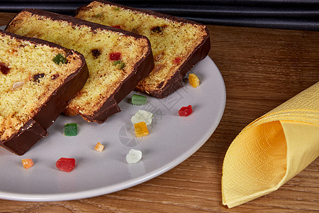 水果饼和小块果实 甜点 冬天 面包 下午图片
