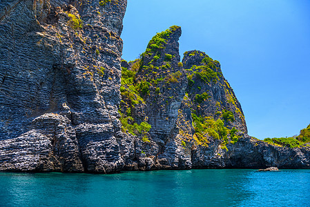 海中岩石悬崖 高勇岛 菲菲 安达曼海 K 泻湖 游客图片