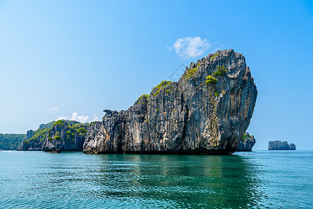 泰国湾国家公园 暹粒 多彩 夏天 蓝色的 船图片