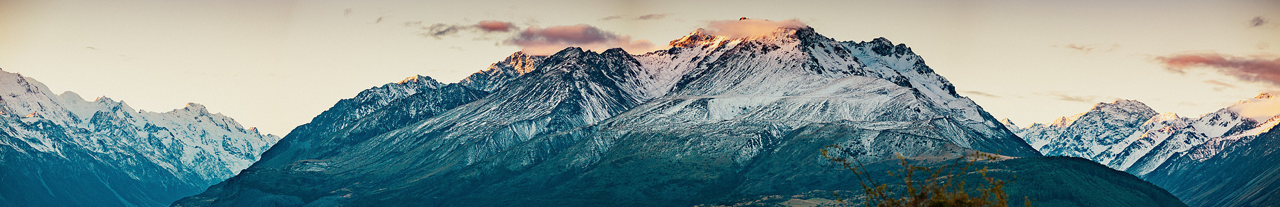 新西兰库克山和拉佩罗斯山峰日落 冬天 公园 亚洲图片