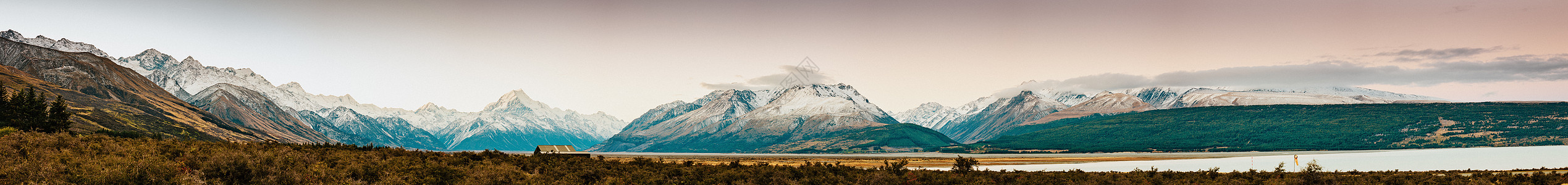 新西兰库克山和拉佩罗斯山峰日落 冒险 岛 顶峰图片