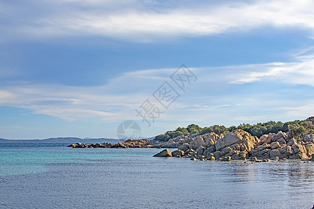 离科斯塔斯梅拉尔达撒丁岛冬季海滩的海景 地中海图片