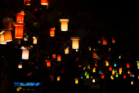 树形装饰品 油 公园 花园 街道 沥青 咖啡店 电灯泡图片