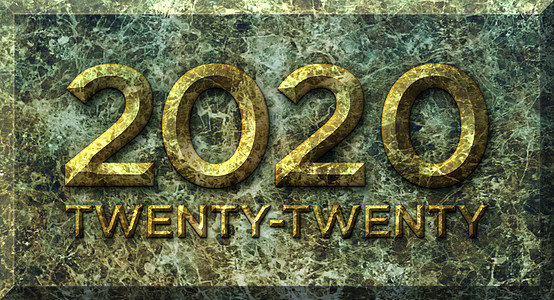 2020年和20个二十大理石纪念碑 - 3D图片