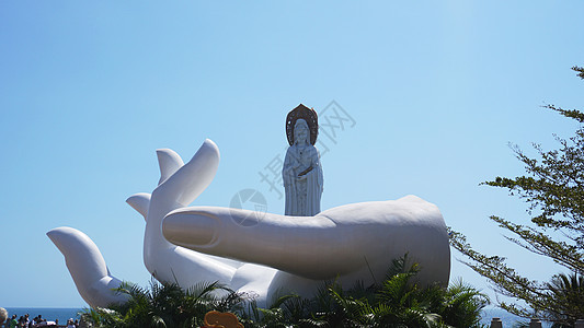 海南岛三亚南山佛教文化公园白光燕雕像 Hainan岛 三亚 云 中国图片