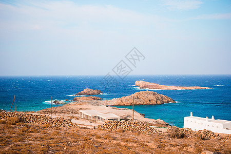 希腊Mykonos岛海景美丽的风景 和平 建筑图片