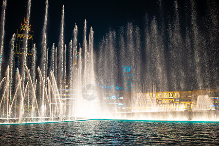 迪拜不老泉之舞 美妙的晚宴秀 岛 湖 音乐图片