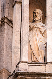 意大利米兰大教堂雕像 艺术 教会 建筑 地标背景图片