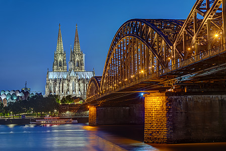 著名的科隆大教堂和霍亨佐伦铁路桥 德国 霍亨索伦图片