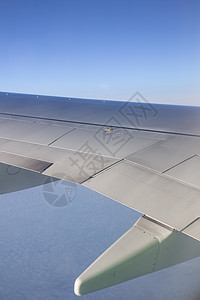 空中机翼在天空中 从高处观察 翅膀 土地 航班机器高清图片素材