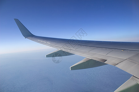 空中机翼在天空中 从高处观察 高度 天际线 航班机器高清图片素材