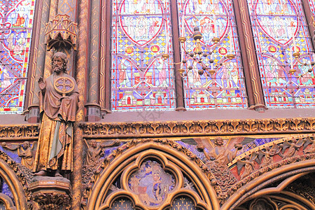 圣谢贝勒 天主教 法国 玫瑰 教会 地标 玻璃 艺术图片