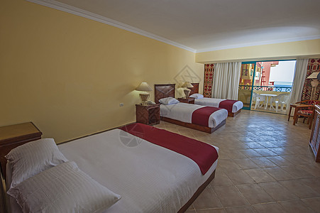 室内豪华酒店房间和阳台 卧室 墙 地面 家具 奢华图片