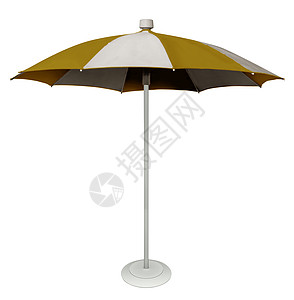 黄白色雨伞图片