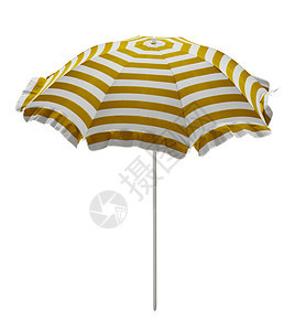 海滩雨伞 - 黄白条纹 黄色的 小路 热的 剪裁 假期图片