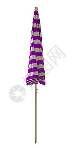 关闭的海滩雨伞 - 紫白条纹 有条纹的 天 阴影图片