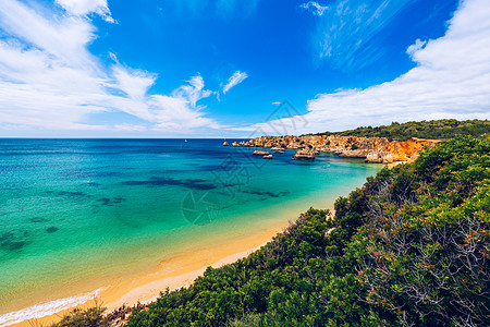 葡萄牙阿尔加韦Portimao的海滩 维图片
