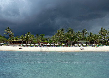 暴风雨前的海滩 海岸线 天气 天空 热带 温暖的图片