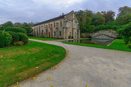 修道院花园勃艮第旅游高清图片