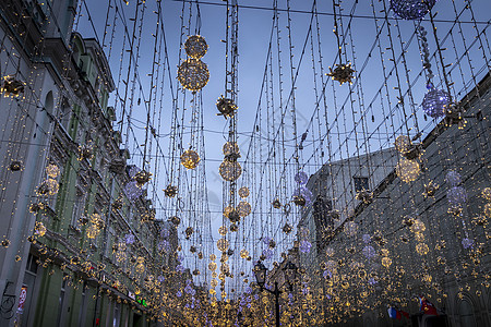 红广场上GUM百货部商店的光化外表 圣诞节 店铺图片