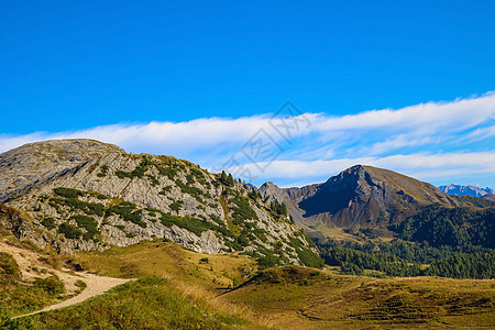 美丽的夏日风景 美妙的阿尔卑斯山和高山 多洛米特 意大利 欧洲 自然 天空图片