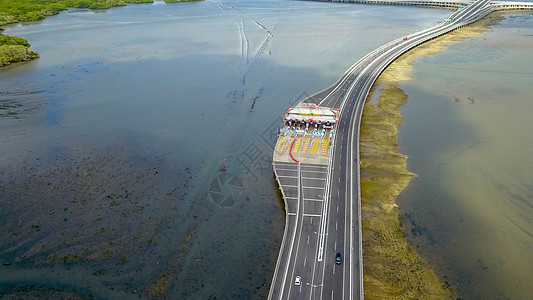 高品质空中高速公路海从上至下 巴厘岛公路收费门 天空 检查图片