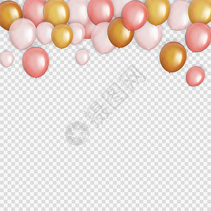 一组颜色有光泽的氦气球背景 生日周年庆典派对装饰用气球套装 它制作图案矢量 庆祝 团体图片