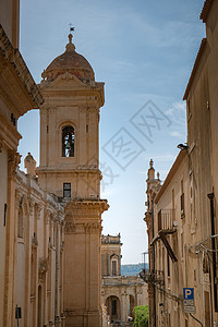 意大利西西里岛 诺托老城和意大利西西里岛诺托大教堂的景色 旅行 基督教图片