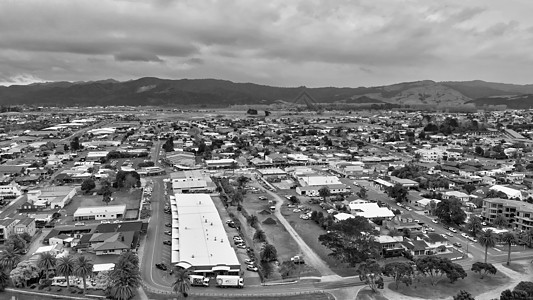 水星湾 Whitianga 新西兰北岛无人驾驶飞机空中观测 半岛 夏天背景图片