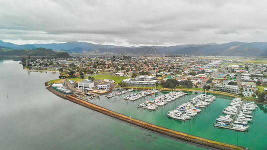 水星湾 Whitianga 新西兰北岛无人驾驶飞机空中观测 自然 浪潮背景图片