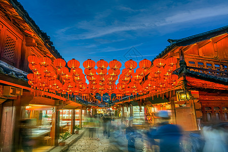 中国新年灯笼在中国华镇 亚洲 中国灯笼 中秋节 文化 庆典图片