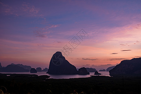 泰国的空中观察 张加湾的美丽景色 太阳 旅游图片