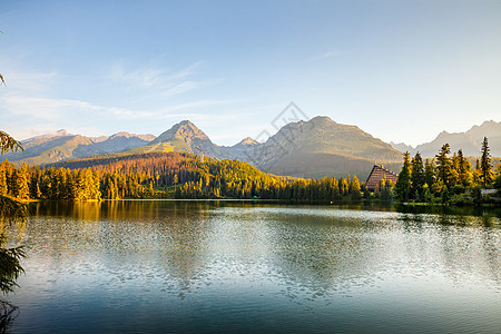 Tatra高塔特拉山区湖 场景 水 春天 夏天图片