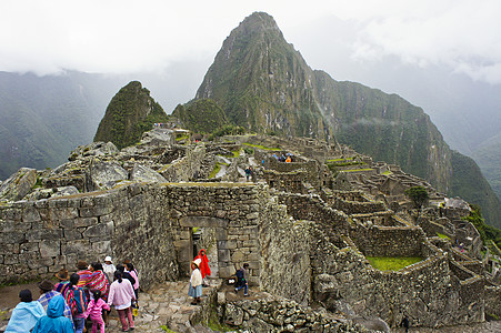 印地安人群体步行 秘鲁 南美洲图片