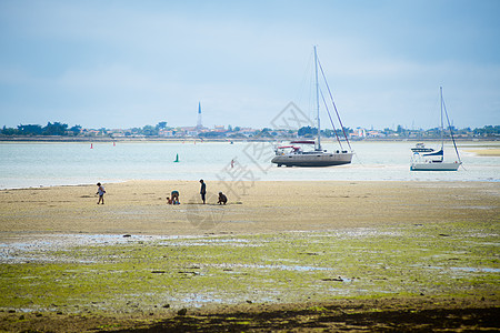 战火纷飞Ars-en-Ré 上的视图 系泊 海 户外背景