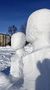 艺术 冬季在瑞典北部基律纳雪雪中心的一个广场上雕冰的石刻 地标 俄罗斯图片