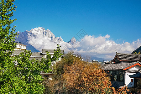 中国日南李江的玉龙雪山 拍摄世界古老城市的照片吧! 自然 地标图片