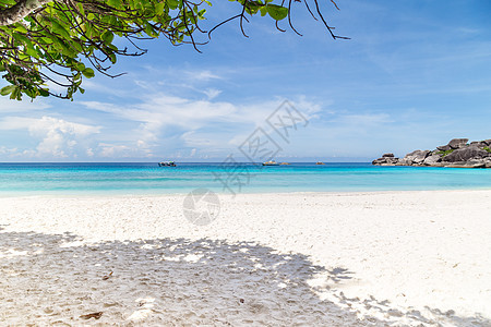 美人 热带海滩 西米兰群岛 安达曼海 国家公园 山 石头图片