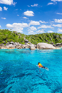 泰国高湖西米兰群岛安达曼海的松石水 风景 热带图片