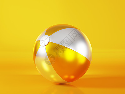 夏季运动游戏用充气沙滩球模型光球玩具 金子图片
