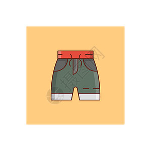短裤 男性 艺术 衣服 插图 海滩 标签 牛仔裤 夏天背景图片