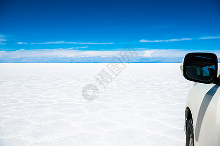 玻利维亚Uyuni萨拉德乌尼太阳风景 蓝色的图片