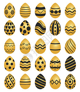 复活节背景模板 配有喜庆金黄色黄蛋 复活节快乐 动物图片