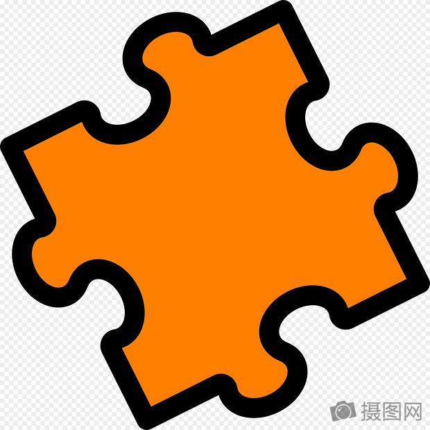 橙色儿童拼图