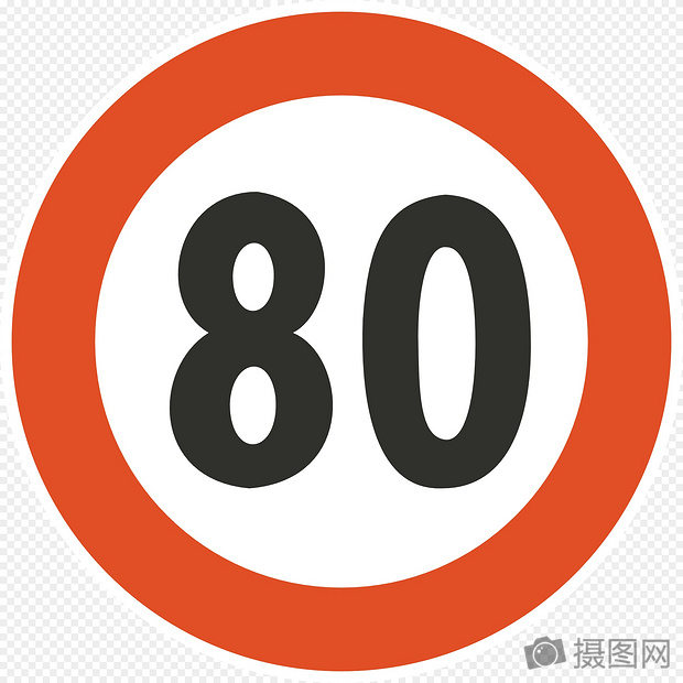 限速80标志