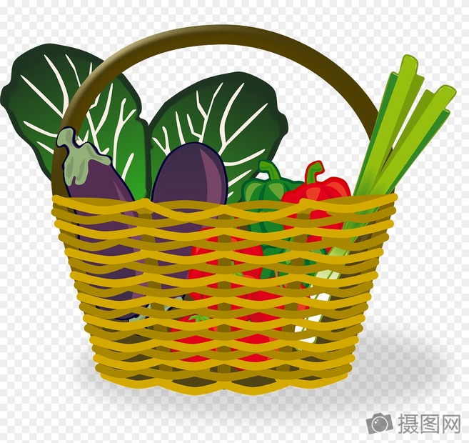 一菜篮子的蔬菜