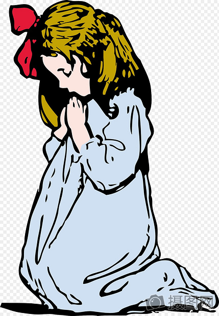 正在跪着祈祷的女孩图片素材_免费下载_svg图片格式