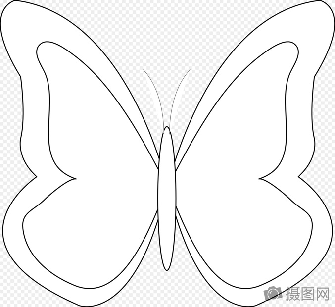蝴蝶的简笔画